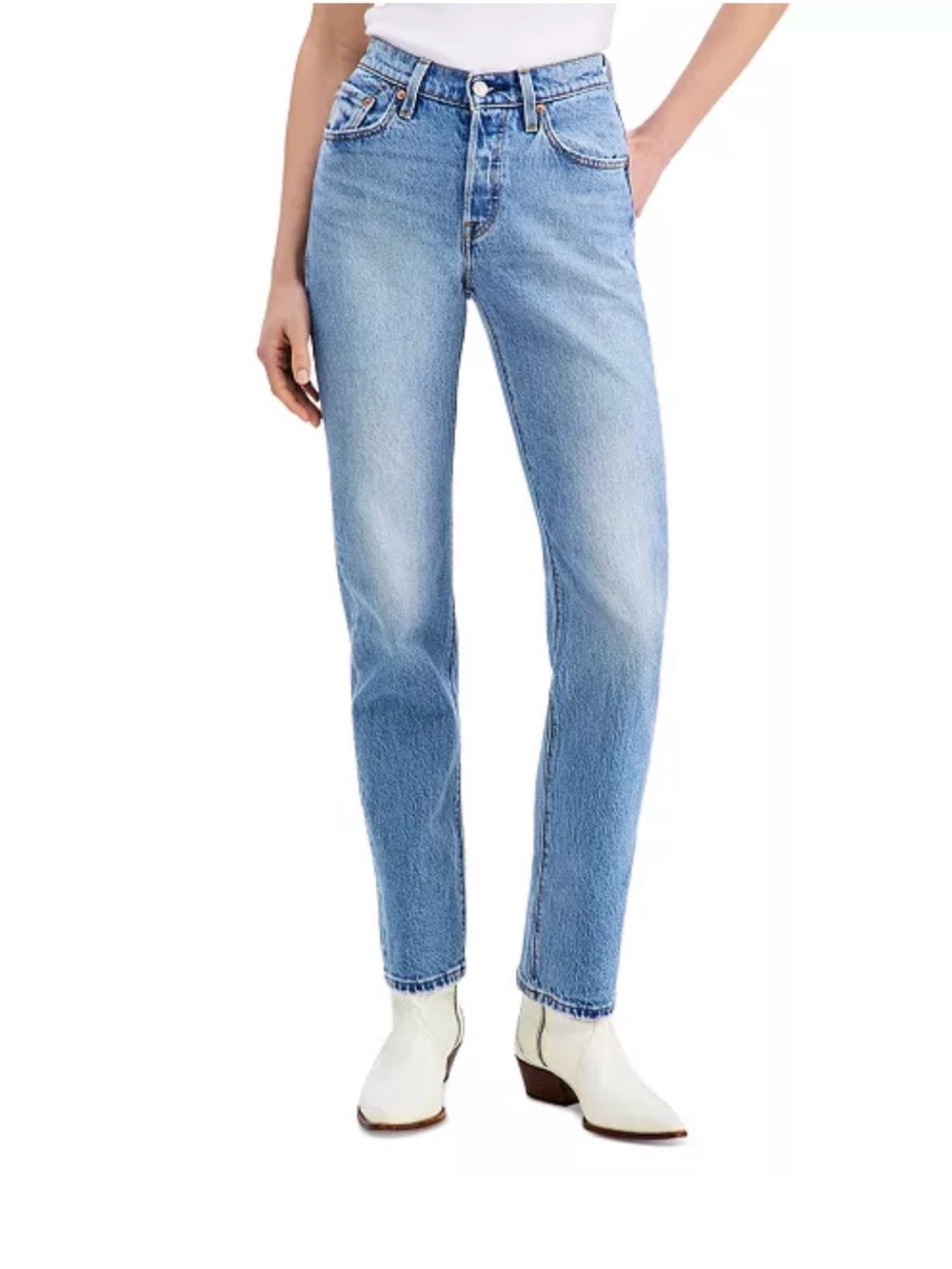 Levi's 501 curve Women's Straight Leg Jeans - Medium Blue Wash